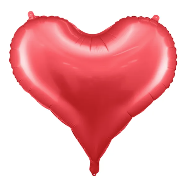 XL Folienballon Figur - Herz rot - 75x64,5 cm